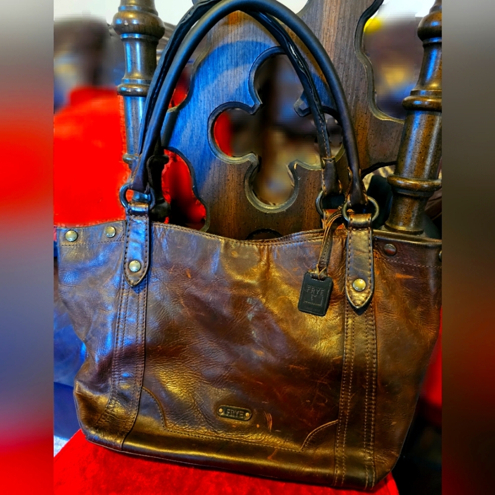 Genuine Italian Leather Brown Frye Shoulder Bag